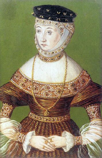 Lucas Cranach the Younger Miniature of Barbara Radziwill